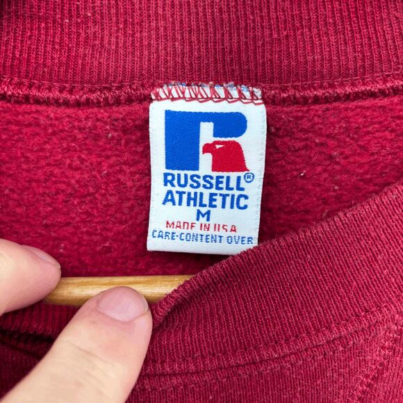 Vintage University of Denver Russell Athletic Made in USA Medium Red Sweatshirt - Picture 5 of 5